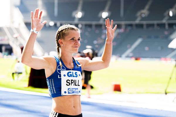 Tanja Spill (LAV Bayer Uerdingen/Dormagen) im 800m Finale waehrend der deutschen Leichtathletik-Meisterschaften im Olympiastadion am 26.06.2022 in Berlin